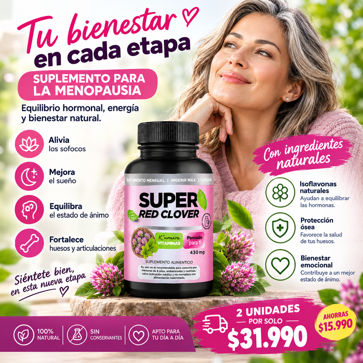 Red Clover: Tu alivio para la menopausia
